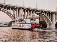 The Star of Knoxville Riverboat on the Tennessee River with the Sunsphere in the background